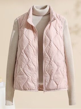 FLX- Women's Light Blush Quilted Puffer Vest